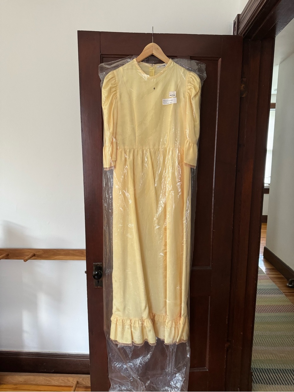 Batsheva Kate Dress in Yellow Moire